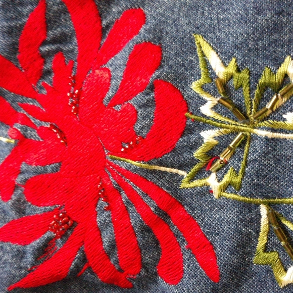 New Direction Embroidered Denim Jacket - Picture 6 of 8